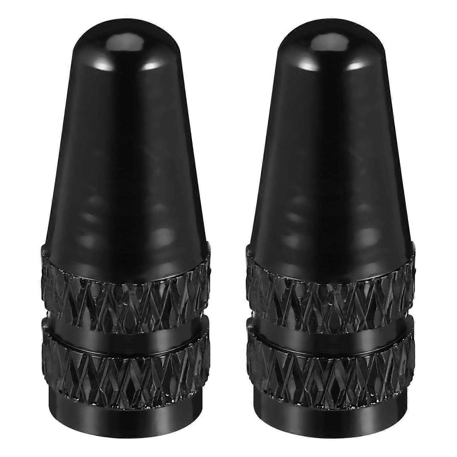 Bike Tire Valve Stem Caps 2pcs Durable Dust Covers for Mountain Road Bikes Easy Installation Secure Protection for Various Models