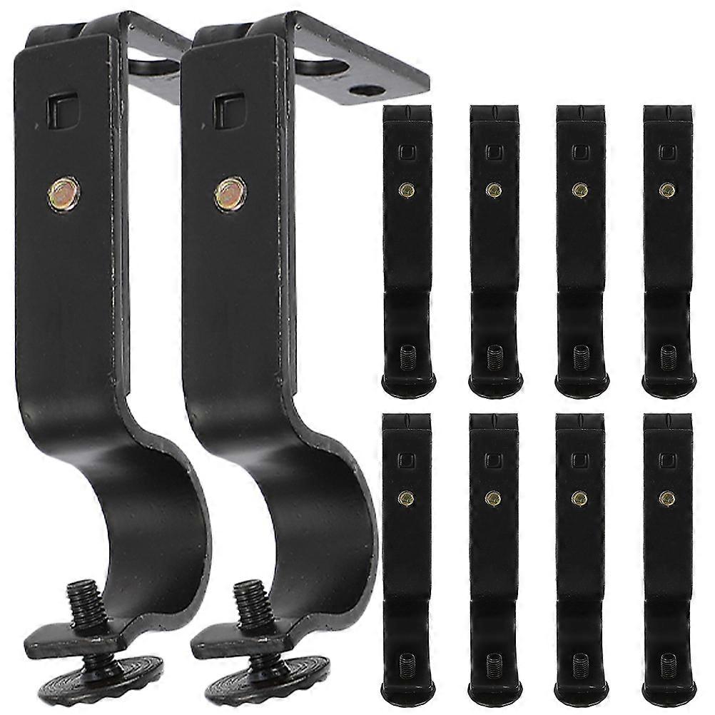 Heavy Duty Curtain Rod Brackets 10pcs Set Wall Mount Drapery Pole Holders for Easy Installation, Suitable for Window and Door Use