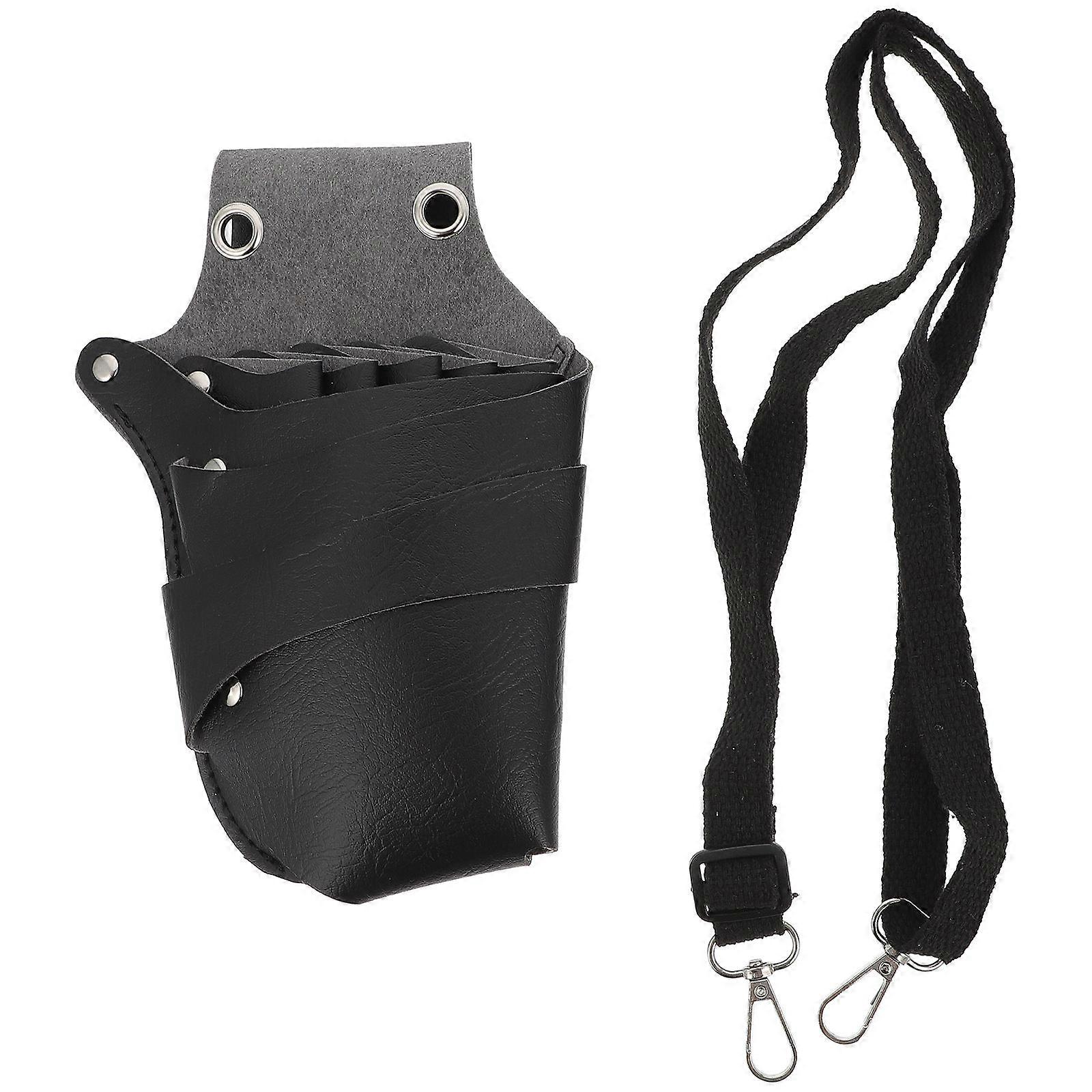 Professional Hair Stylist Bag for PU Black Multi-Functional Toolkit 7.8 Inches