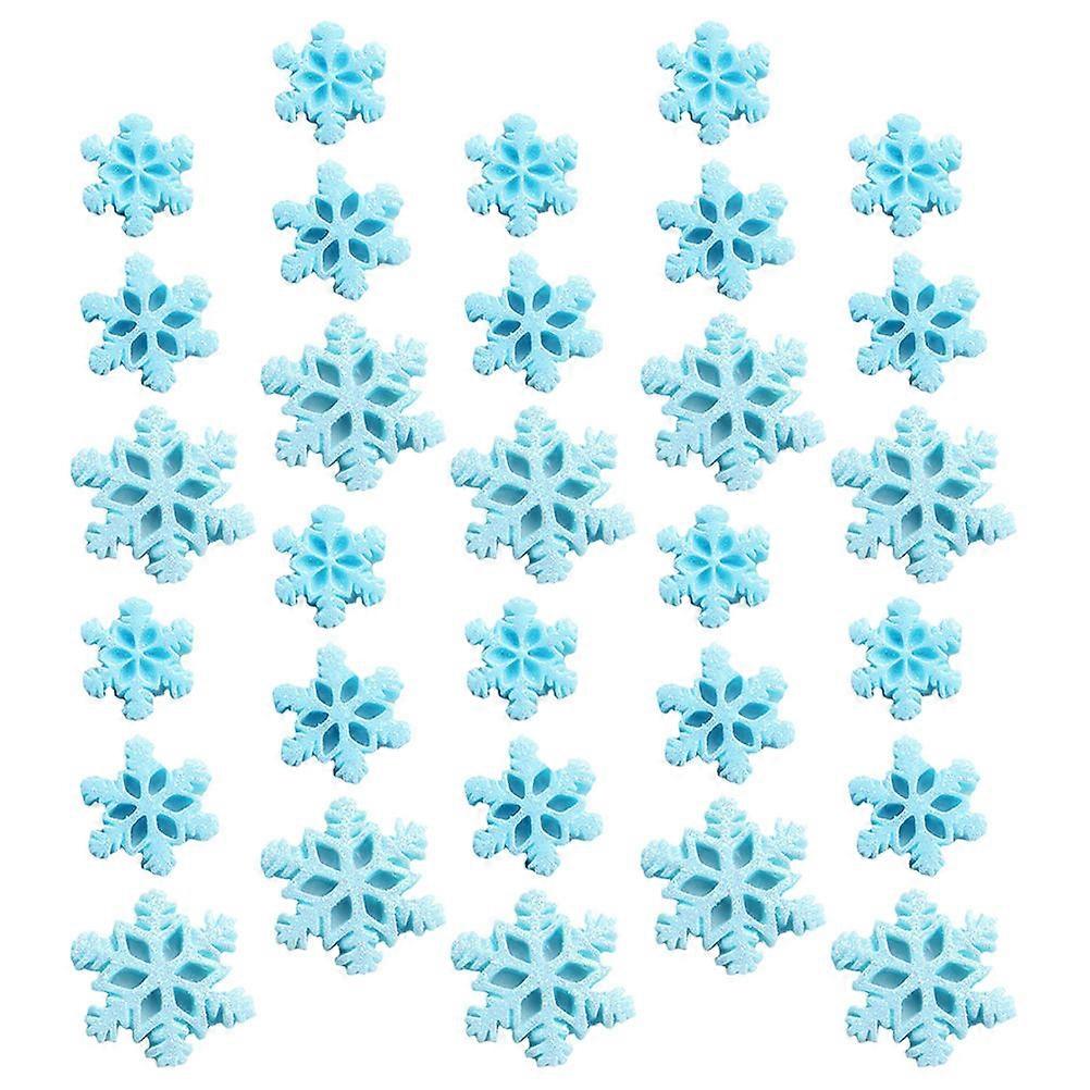 Resin Snowflakes Mini Snowflake For Craft Christmas Home Decoration Artists Snowflake Pendant Charm 1.5Cm 50Pcs