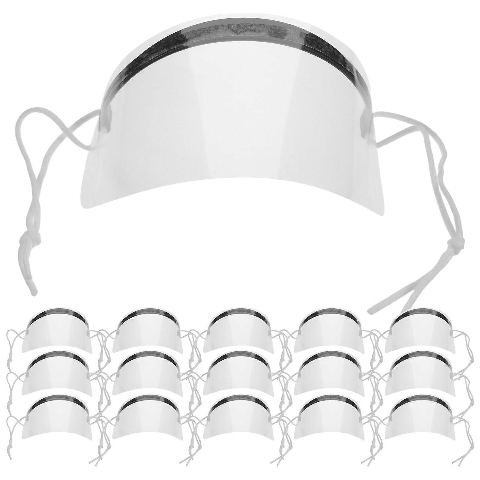 50pcs Clear Facial Cover Shields for Haircuts, Eyelash Extensions, and Salon Use – Hygienic Eyebrow Protector Visors for Barbershops and Beauty Salons