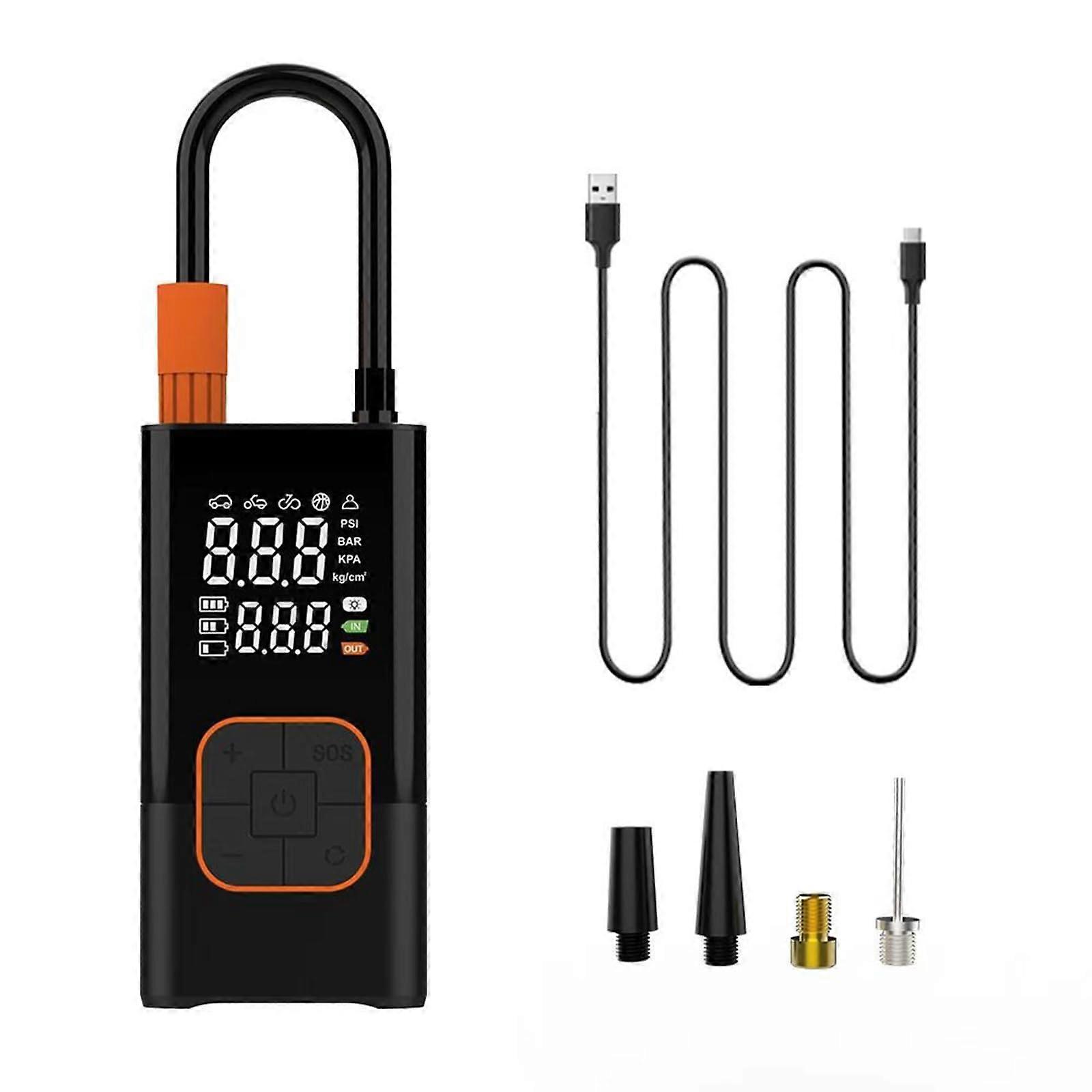 Vehicle Starter Device Digital Tyre Inflator Electric Air Compressor Pump for Accurate Pressure Control Ref: 9658