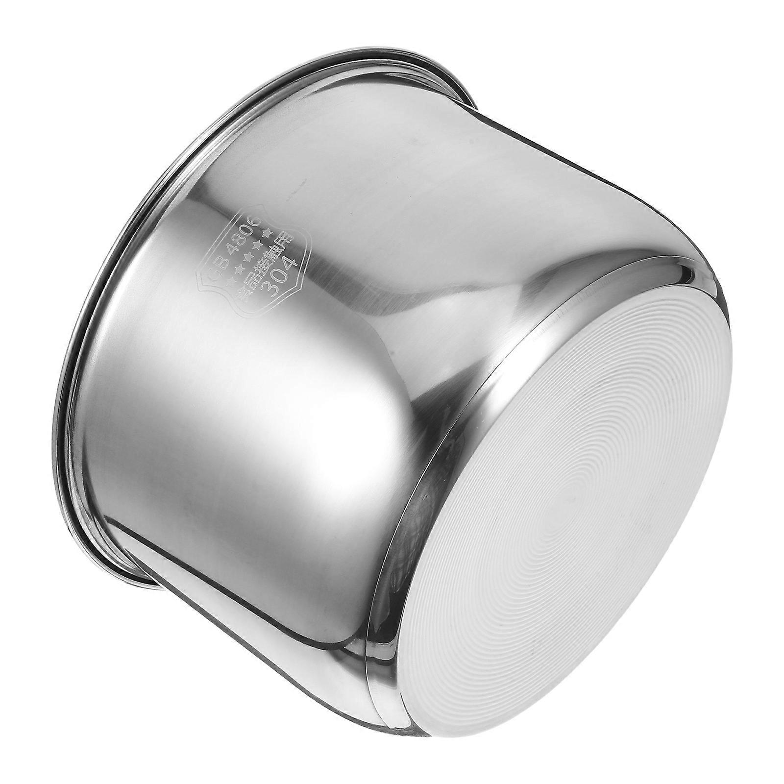 Rice Cooker Inner Pot Replacement Liner Stainless Steel Liner Electric Cooker Liner Cooking Rice Steaming Stewing 5L Silver 1Pcs