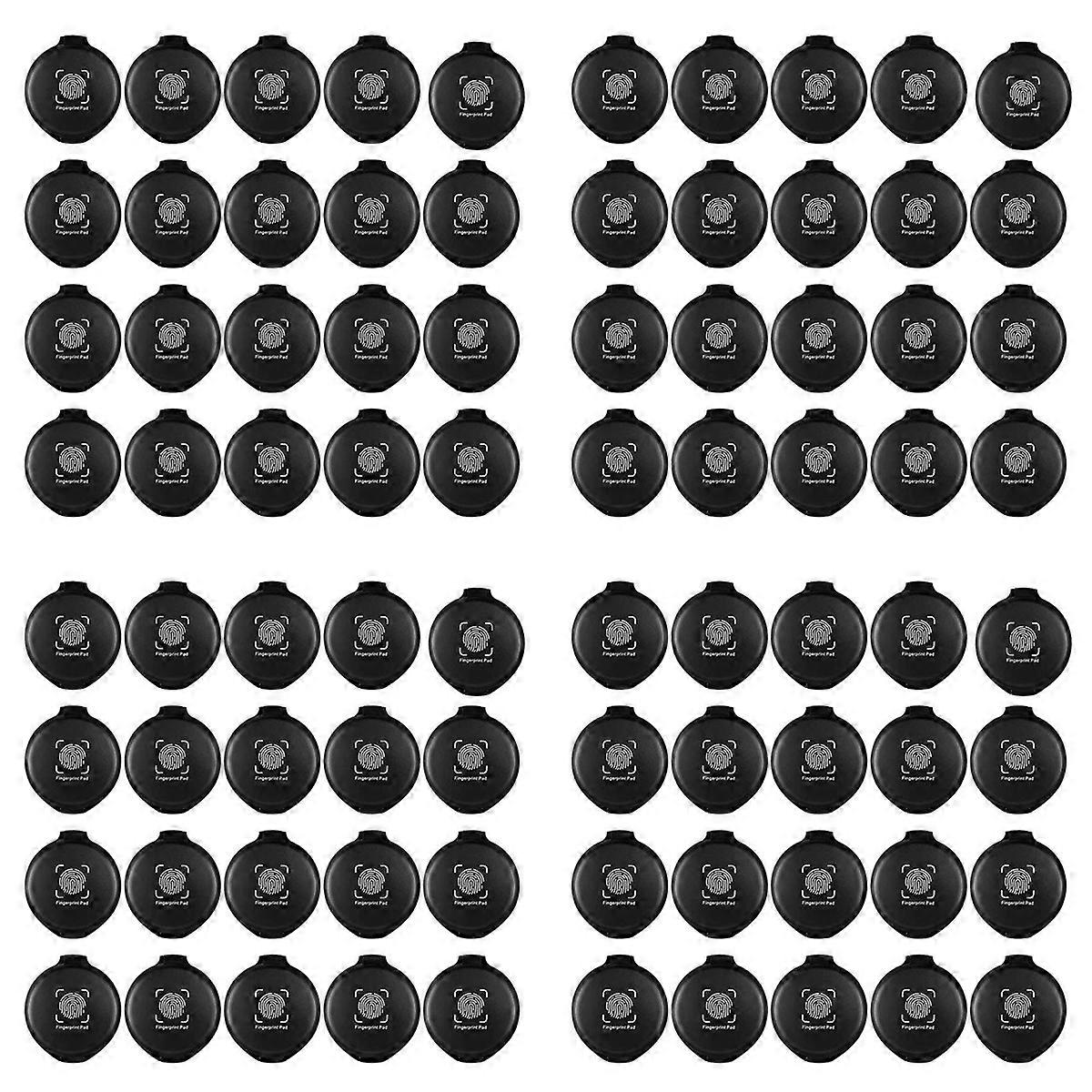 20 Pcs Fingerprint Fingerprint Ink Pad Mini Black Stamp Ink Pad