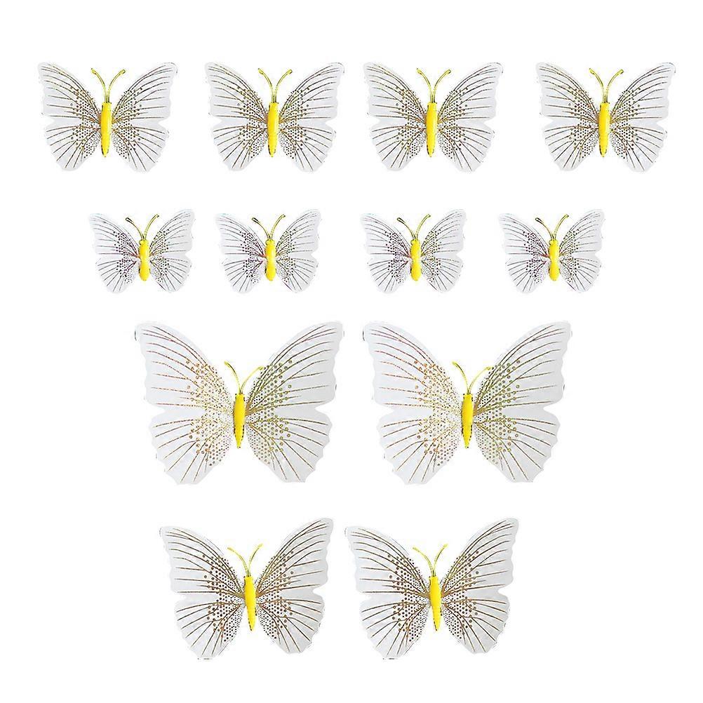 Decorative Magnets For Fridge Delicate Design Butterfly Sticker Garden Parties Refrigerator Accessory 12Pcs