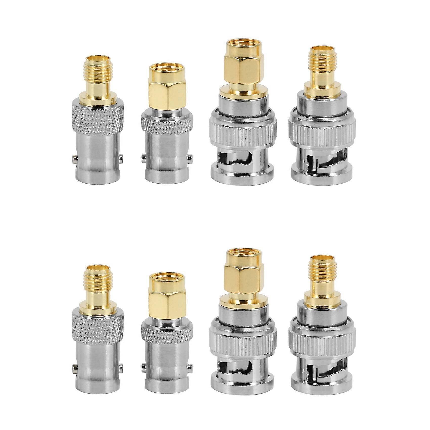 BNC to SMA Male Female Connector Adapter Test Converter Kit Set - 8 Pieces, Compatible with RF Applications