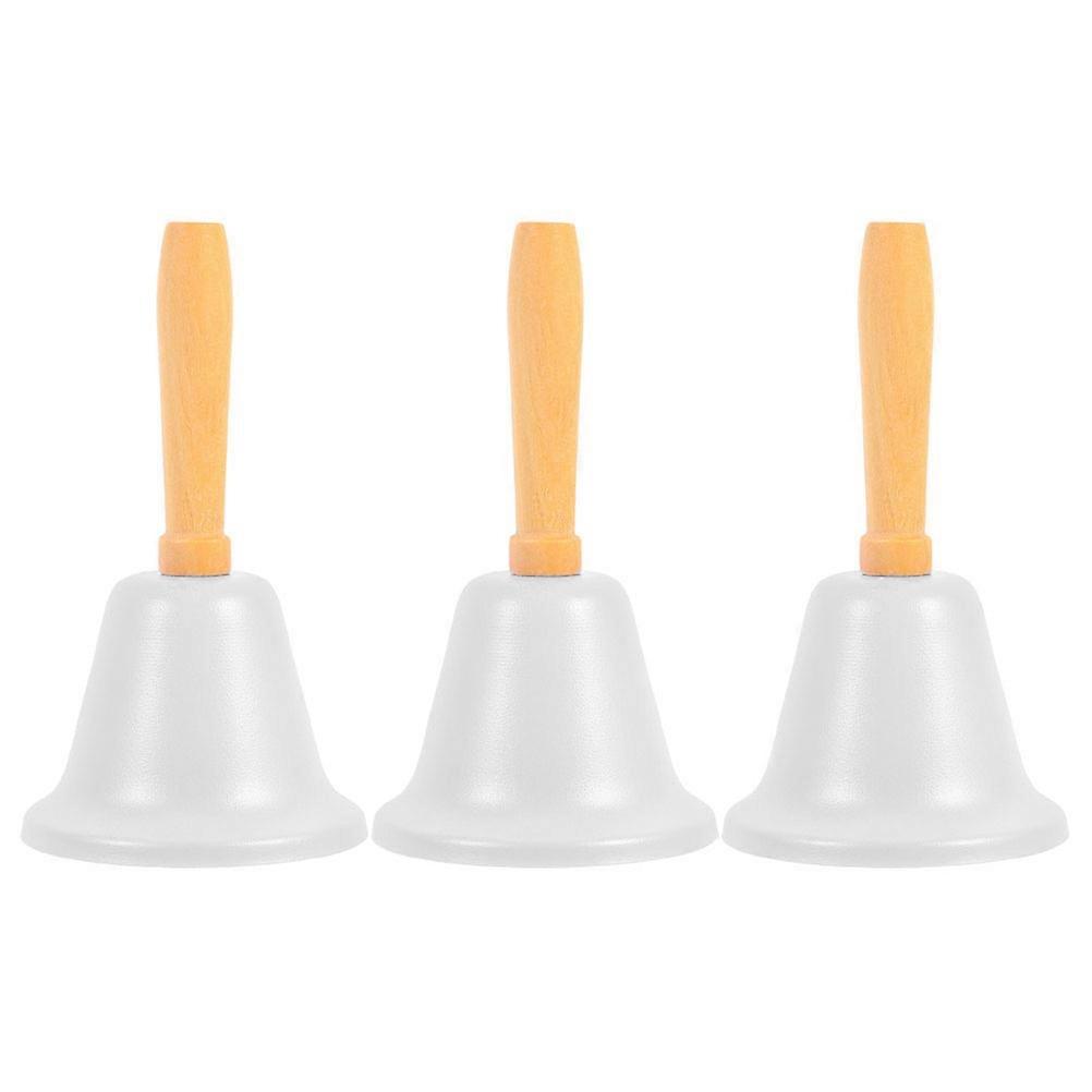 3pcs Metal Hand Bells with Handles – Loud Jingle Bells for Seniors, Teachers, Classroom, Home, Hotel, and Pet Training Use