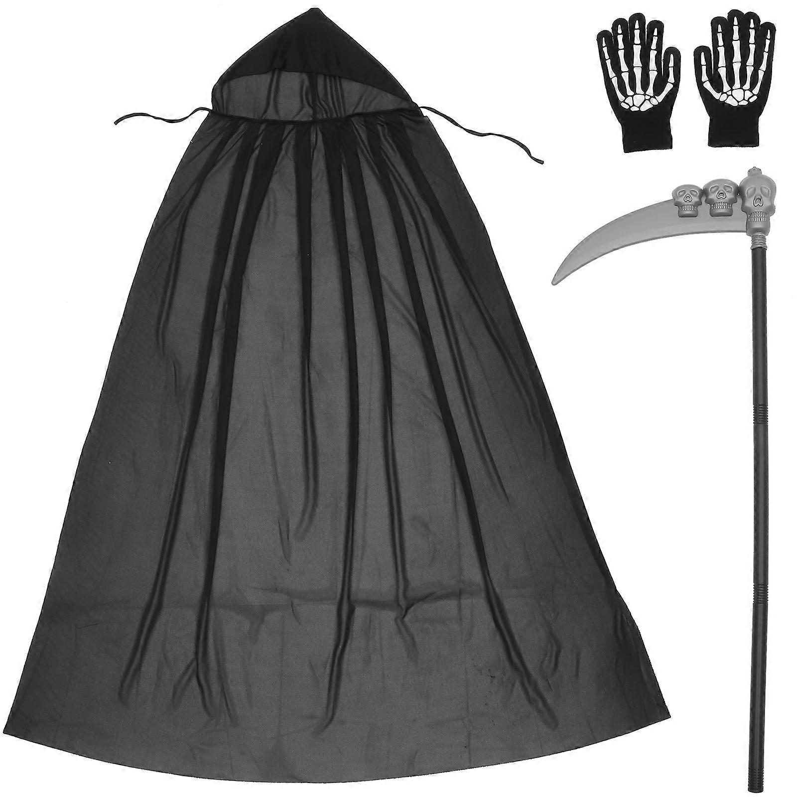 Halloween Party Cape and Gloves Set Costume Props Assorted Color 90X35X4CM Cosplay 1Set