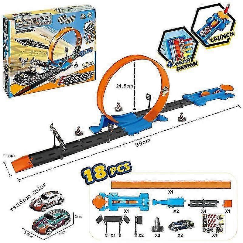 Pista da corsa Stunt Speed Double Car Wheels Model For Kids Kit ferroviari assemblati fai da te Ragazzi Ragazze Bambini Regalo di Natale robotico