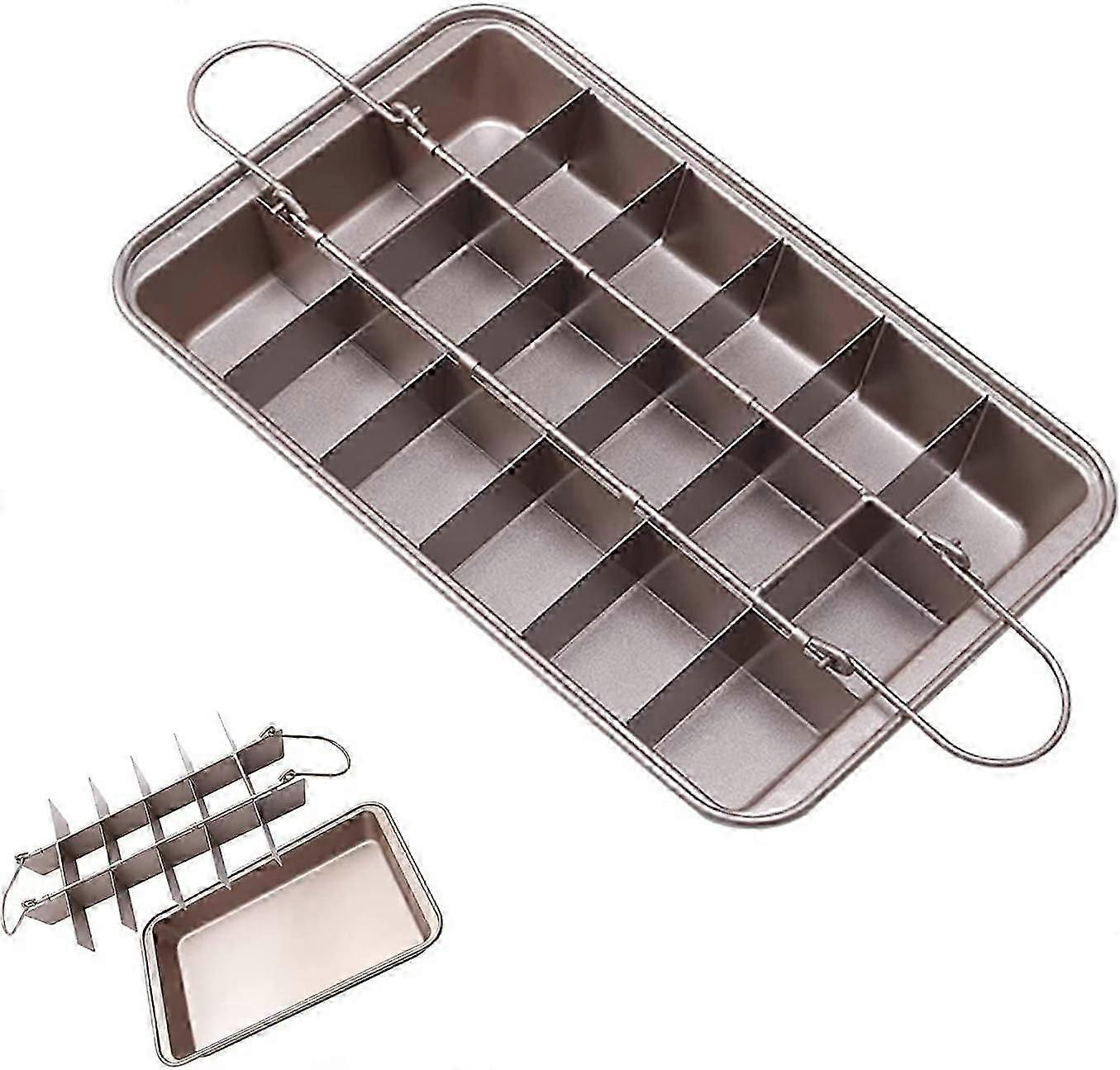 תבנית בראוניז נון סטיק עם מחיצה ובסיס - מגש אפייה מפלדת פחמן