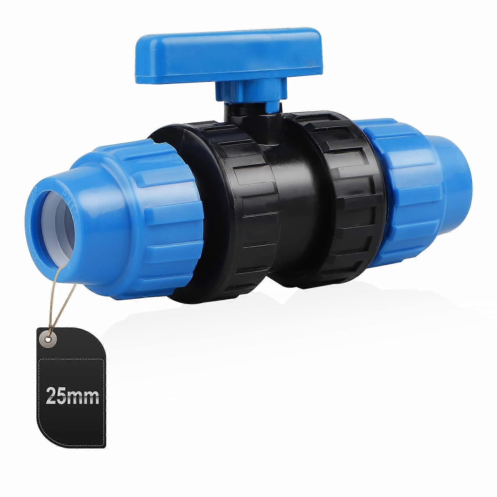 PP Water Pipe Connector, PE Pipe Clamp Connector, 25mm (Blue)