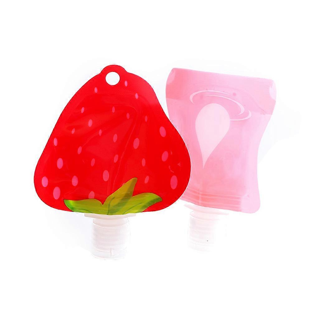 Travel Shampoo Containers Portable Fruit Shape Refillable Bottles Assorted Color 5Pcs