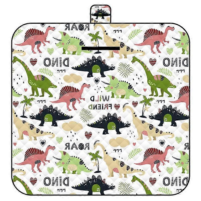 Picnic blanket 2mx2m (Dinosaur) Large foldable waterproof for camping, garden beach
