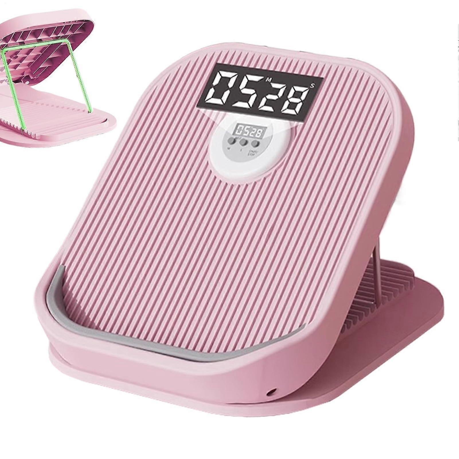 Calf Stretch Board Pink, 881.85 Lbs Capacity, 16 Levels Adjustable Slant Board, Foot Mobility Trainer for Beginners to Pros