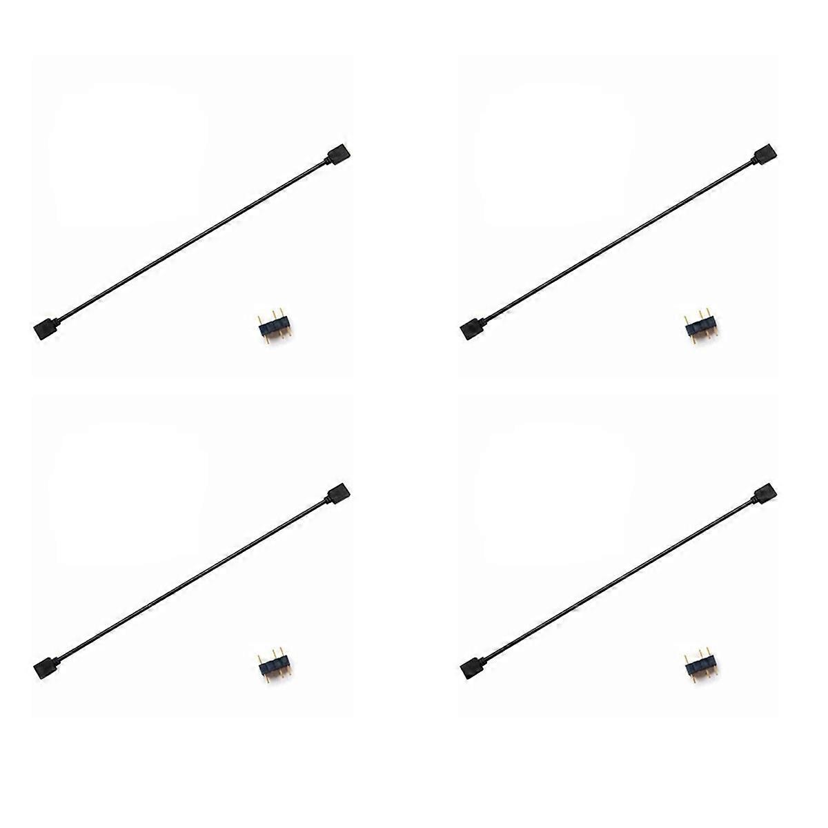 5V 3-Pin Extension Cable for Computer Hub Splitter, Black