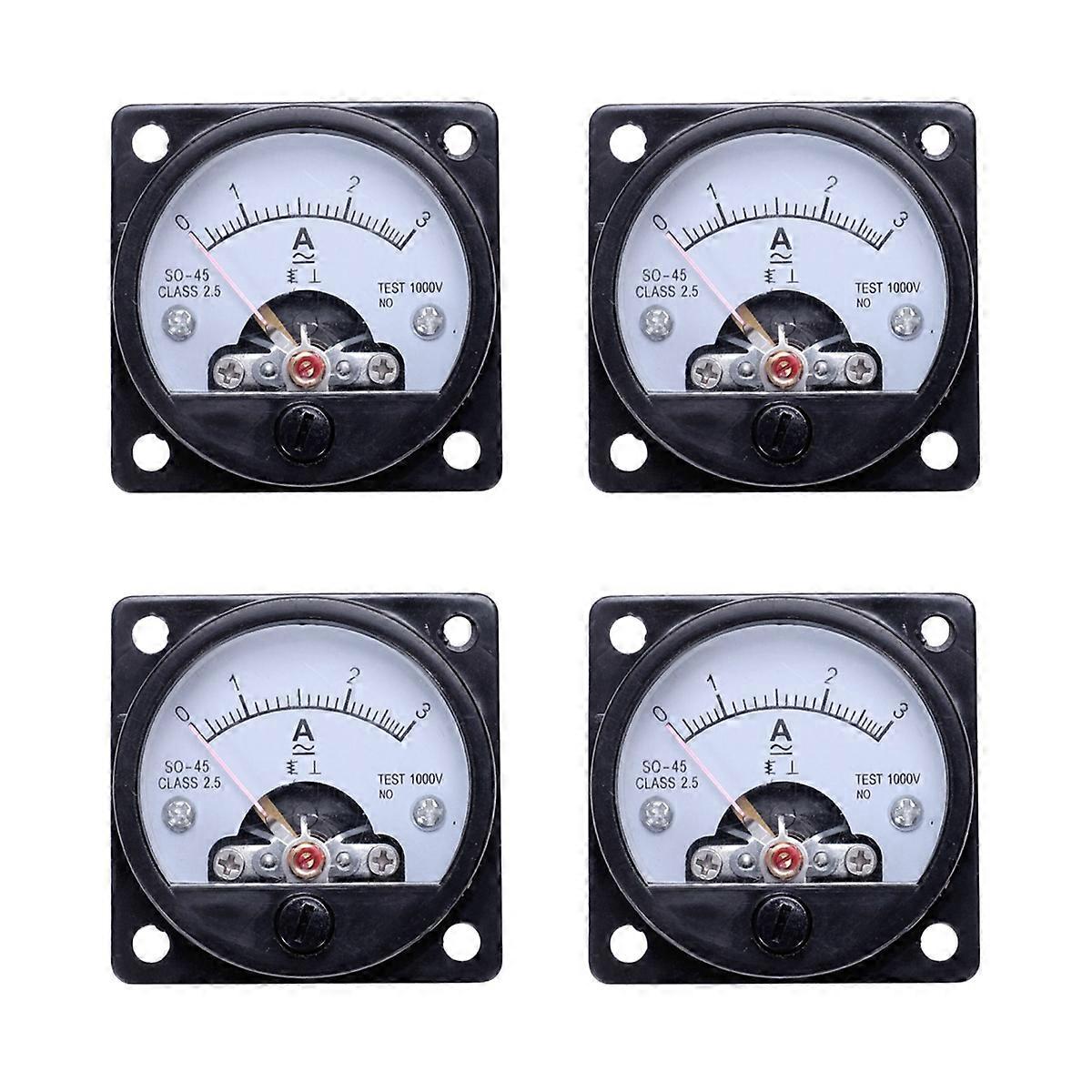 AC 0-3A Analog Panel Meter Current Measuring Ammeter Gauge Black