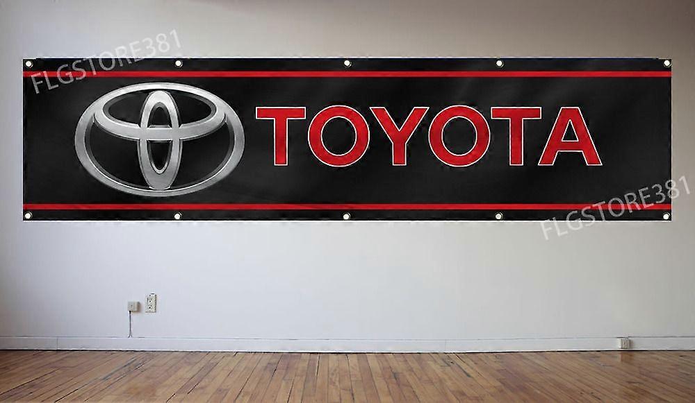 Toyota Banner Σημαία 2X8Ft Διακόσμηση τοίχου Γκαράζ κατάστημα Εργαστήριο Άνθρωπος Σπηλιά Νέα σημαία FTRSE564