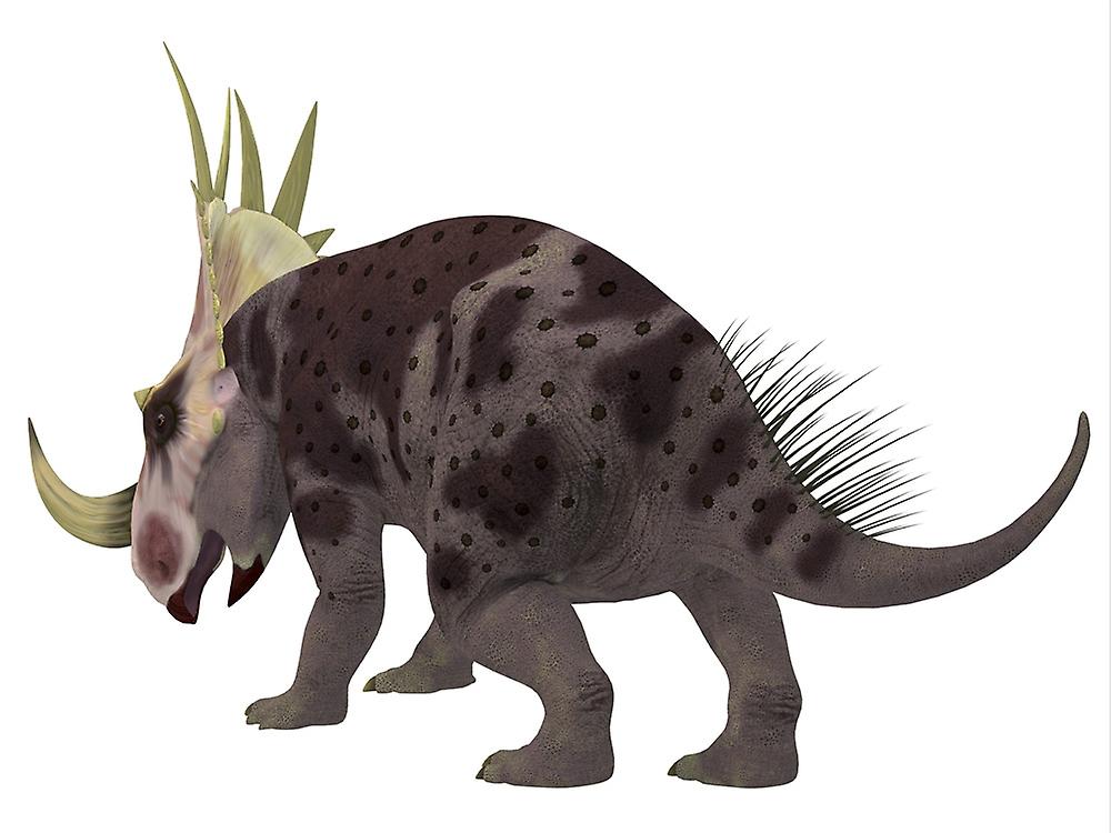Rubeosaurus dinosaur, rear view. Poster