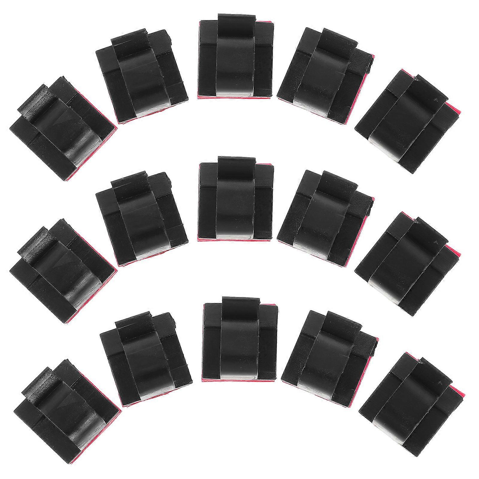 Multi Purpose Cable Holder Clips Self Adhesive Wire Fixing Clamp Cable Management Car Dash Cam 1.42X1.36X0.88CM Minimalist Design 100Set