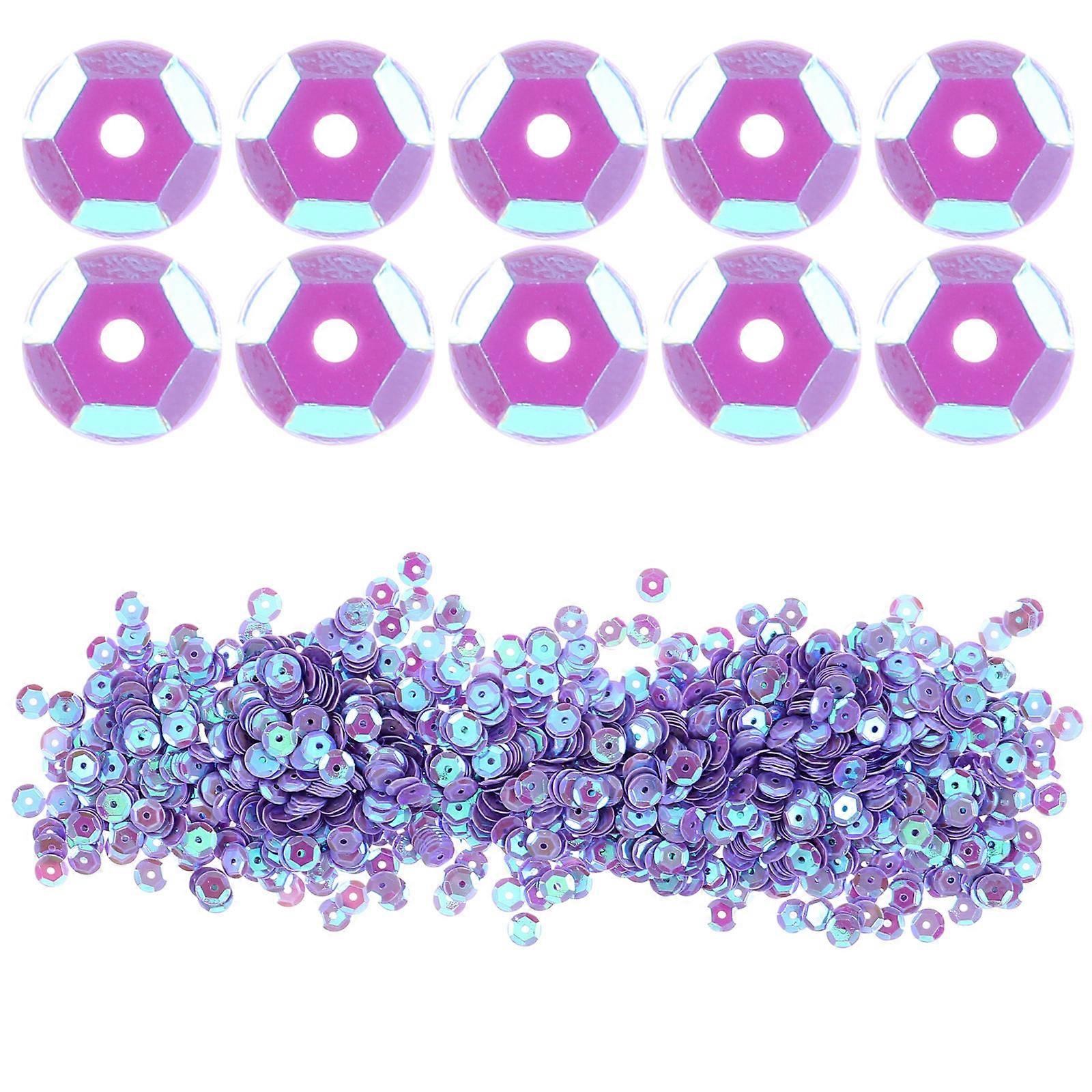 Holiday Sequins Diy Apparel Sequins Round Acrylic 0.60X0.60X0.10cm Violet 1Set