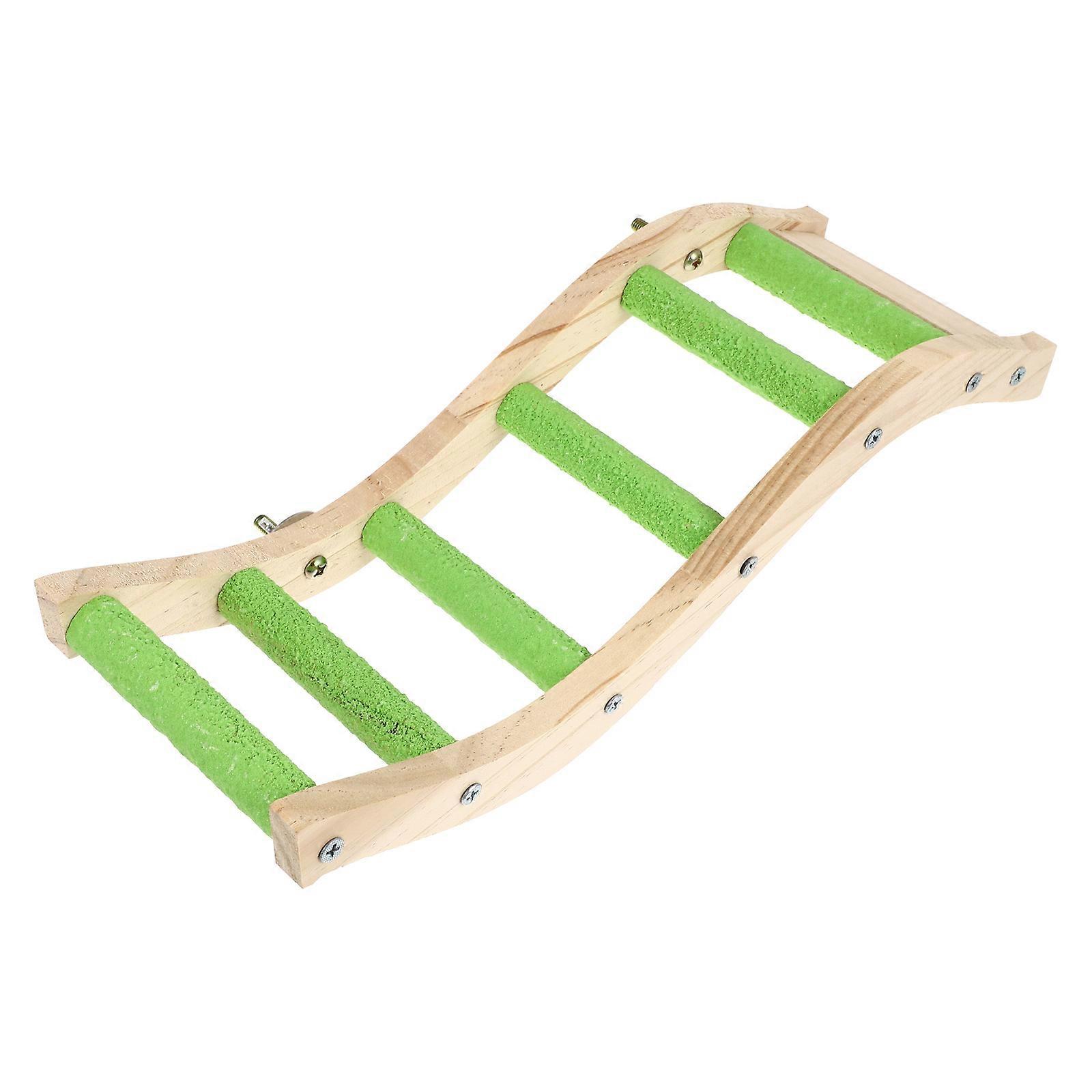 Parrot Cane Climbing Swing Parrot Ladder Toy Wooden Pet Ladder Toy Bird Parrot Climbing Toy Cage Toy Indoor Play 38X12X2.5CM 1Set