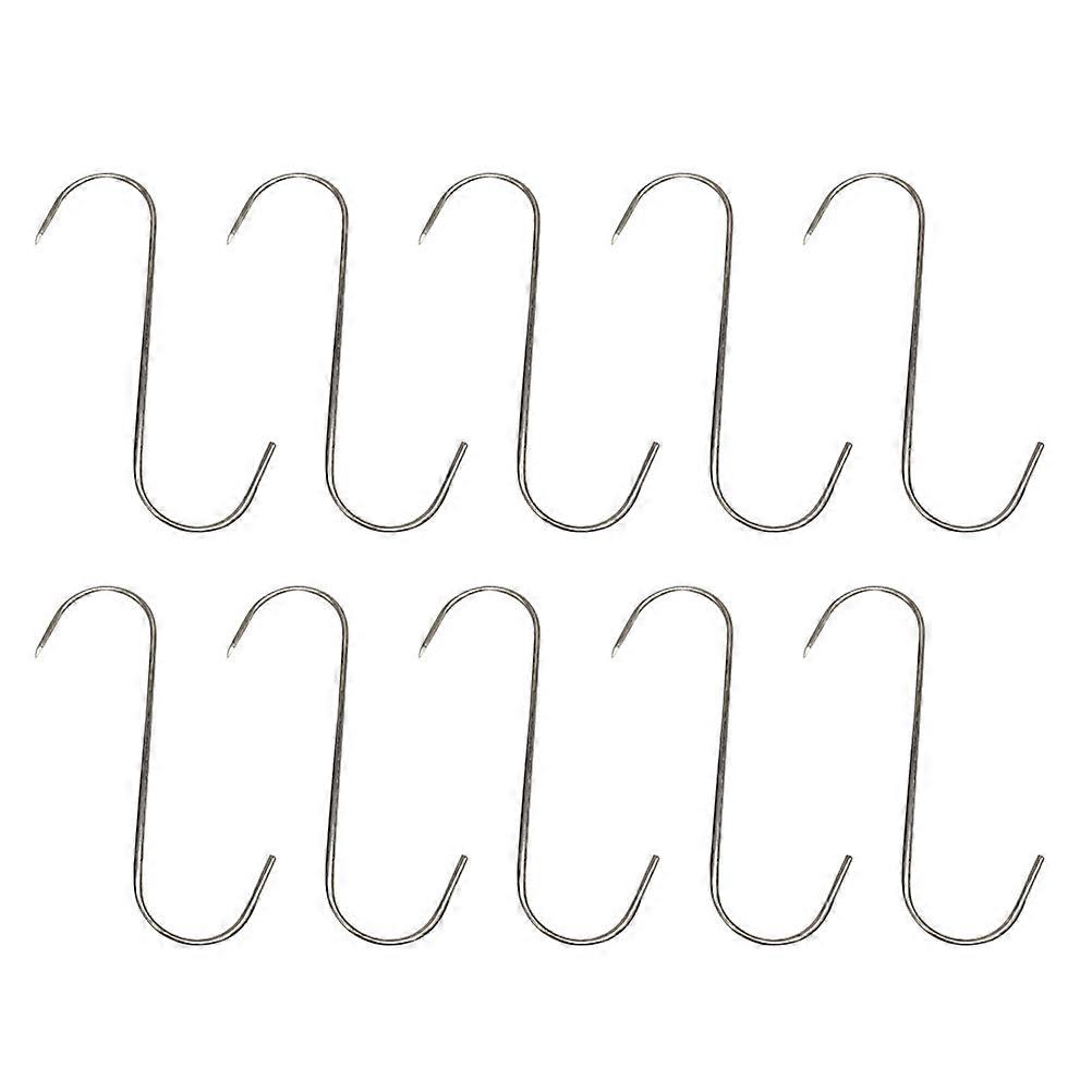 Rust-Proof Grill Hooks Stainless Steel Meat Hooks for Butchers and Chefs 10Pcs