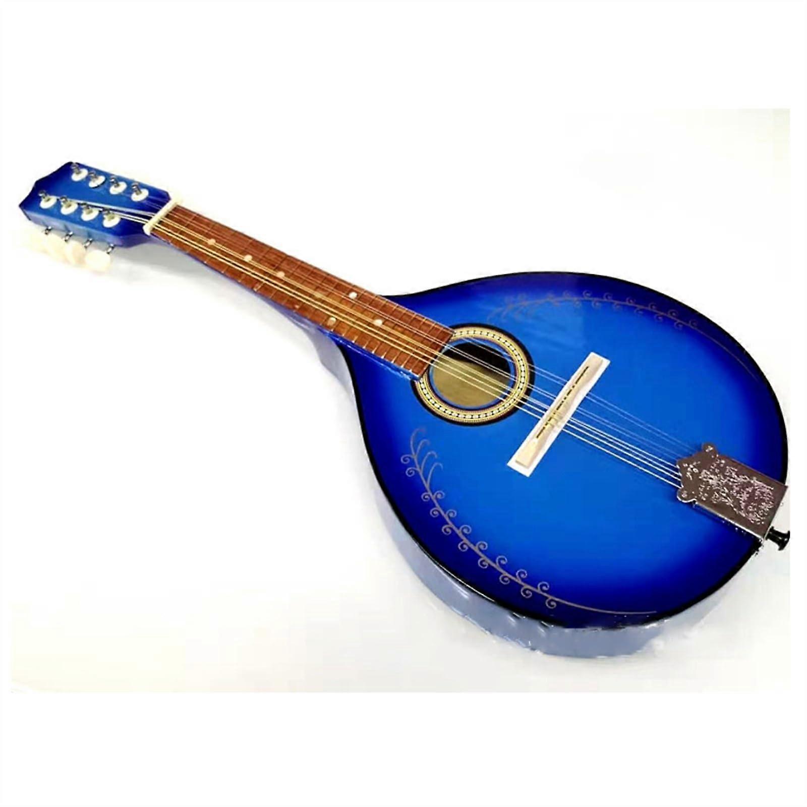 Mandolin Eight-String Mandolin Blue Color Selected Shape