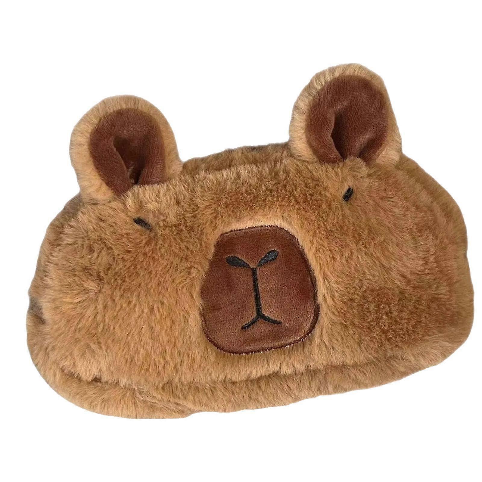 Capybara Pencil Case, Large Capacity Plush Case for School Supplies and Toiletries, Unisex Design, Cute Decorative Storage