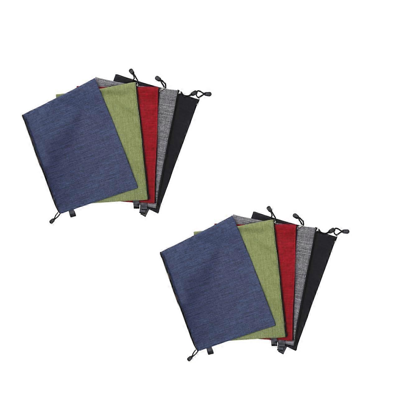 10 Pieces Zipper Bags Made of Oxford Fabric, Practical Document Organizers for School and Office, Colorful Storage Pouches for Files and Stationery