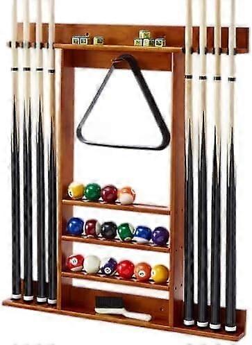 Stabiler Bodenstehender Queue-Halter Oak Solid Wood Pool Cue Stand With 8 Holes For Game Room And Club Use