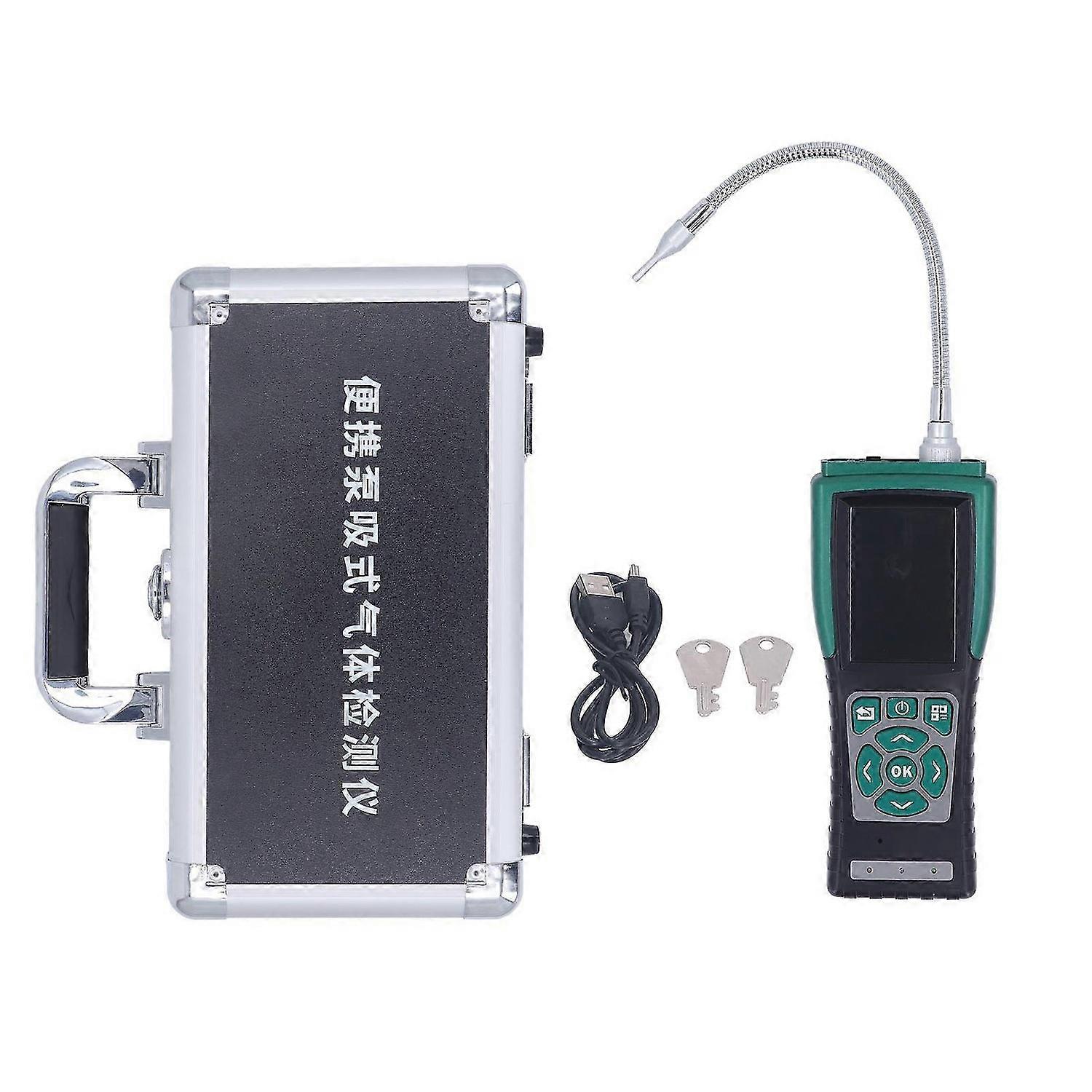 Gas Concentration Detector Meter 3.5 Inch TFT Color Display Handheld Portable Gas Analyzer for CO O2