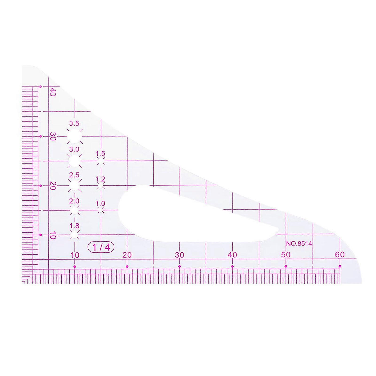 Patchwork Ruler, Multifunctional Quilting Ruler, Sewing Ruler, Measuring Tool for Sewing and Quilting Projects Ref: 7267
