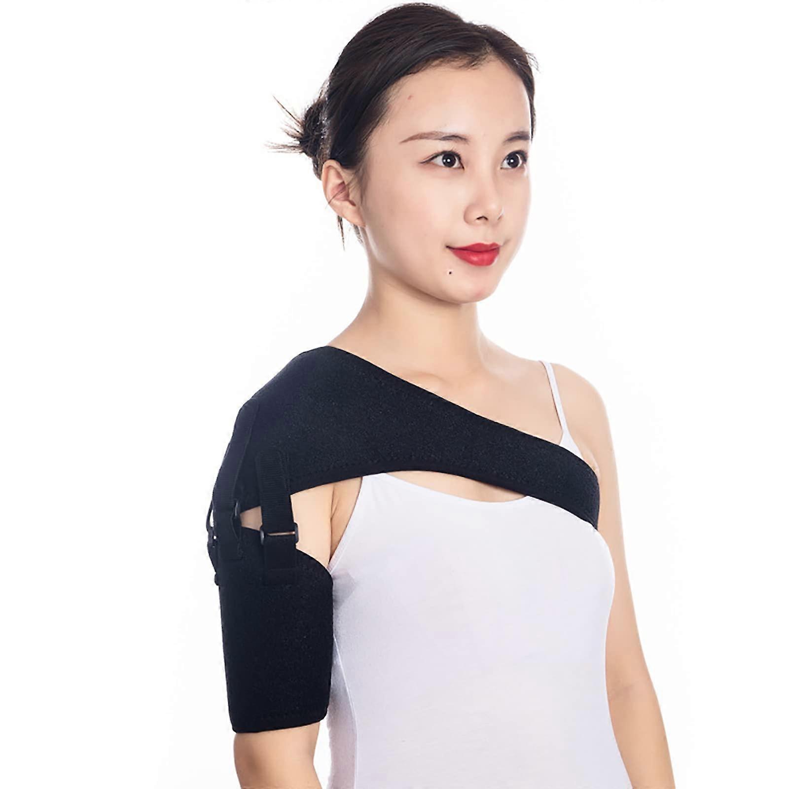 Shoulder Support - Adjustable Neoprene Compression Sleeve for Rotator Cuff Pain Relief with Hot/Cold Pad Compatibility