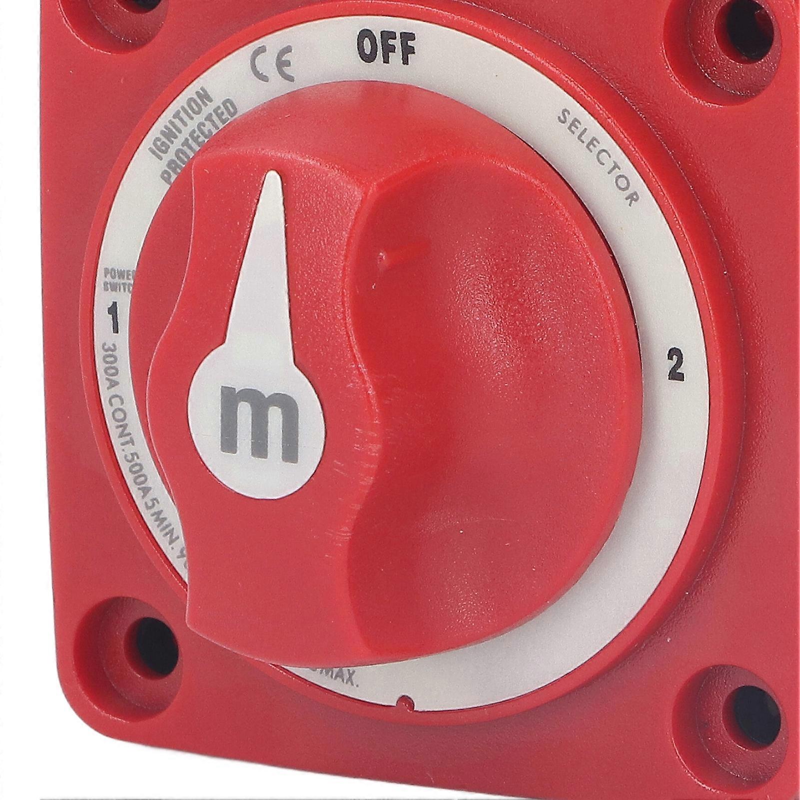300A 32V Battery Disconnect Switch Battery ON OFF Switch with Cover for RV Marine and Automotive Red
