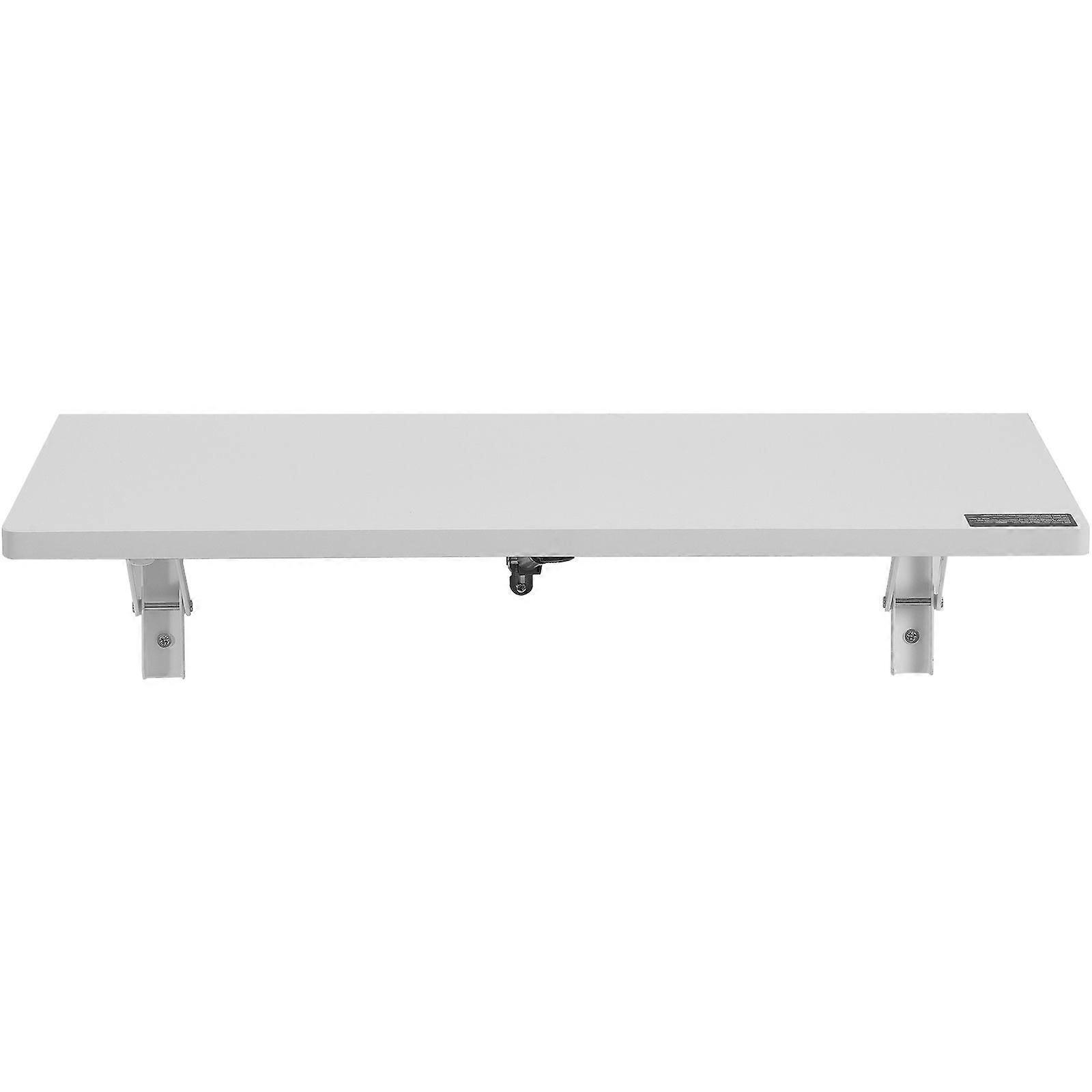 Wall Mounted Folding Table, 23.62" x 15.75" Wall Mount Drop Leaf Table, Floating Desk with Iron Bracket,Dining,Kitchen, Bar, White