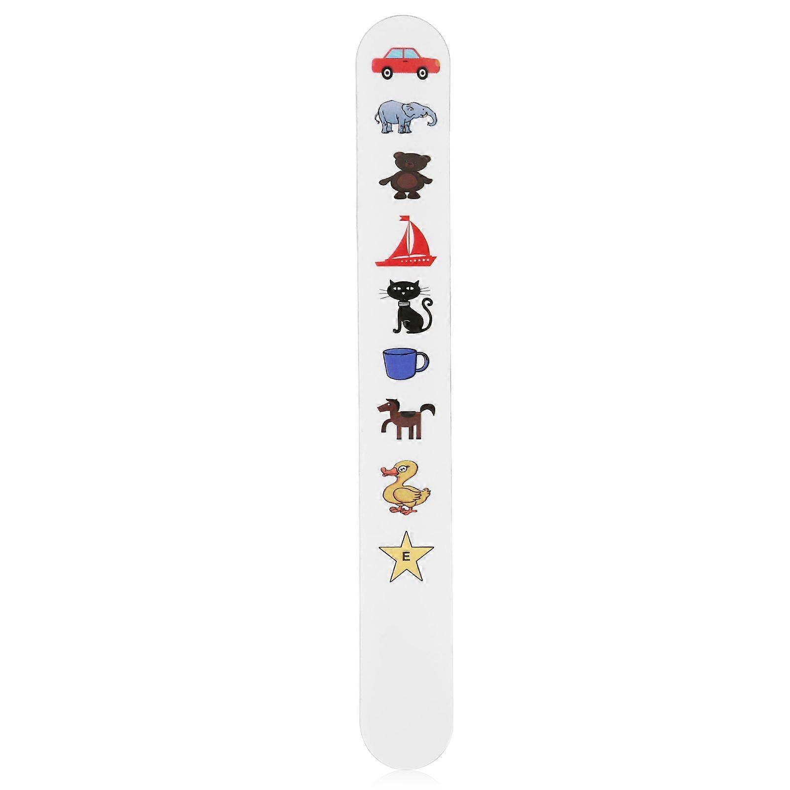 Kids Fixation Stick Vision Tester Clear Colorful Animal Patterns Waterproof Coating Thicken Eye Test Card Type 1YMMR)