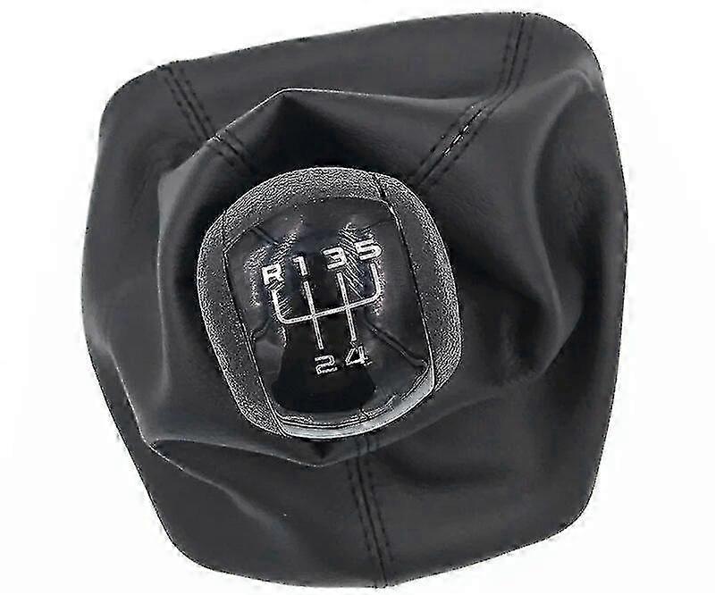 Black Gear Shift Knob & Gaiter Boot Cover Case for Skoda Octavia 2 A5 (2004-2010) - 5 & 6 Speed Manual Replacement Lever Accessory