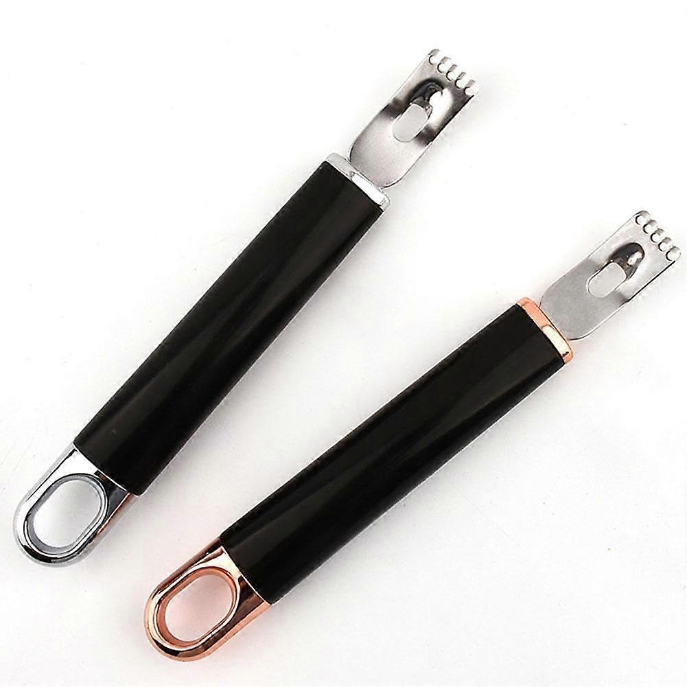 2 Pcs Stainless Steel Lemon Peeler with Hanging Loop Multifunctional Cocktail Tool