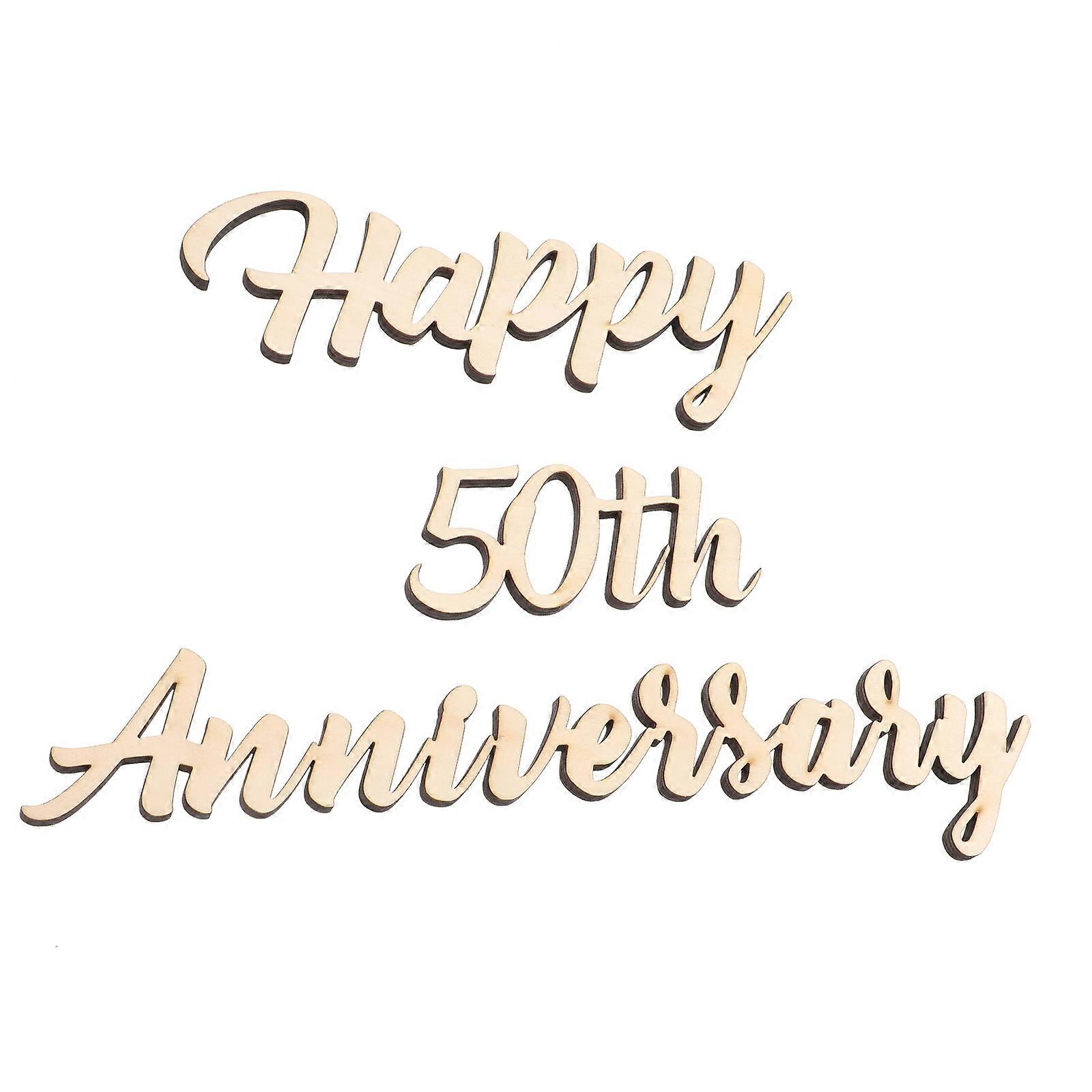Wood Plaques Wedding Table Signs Anniversary Party Supply Fine Workmanship 30x7.8cm 1 Set