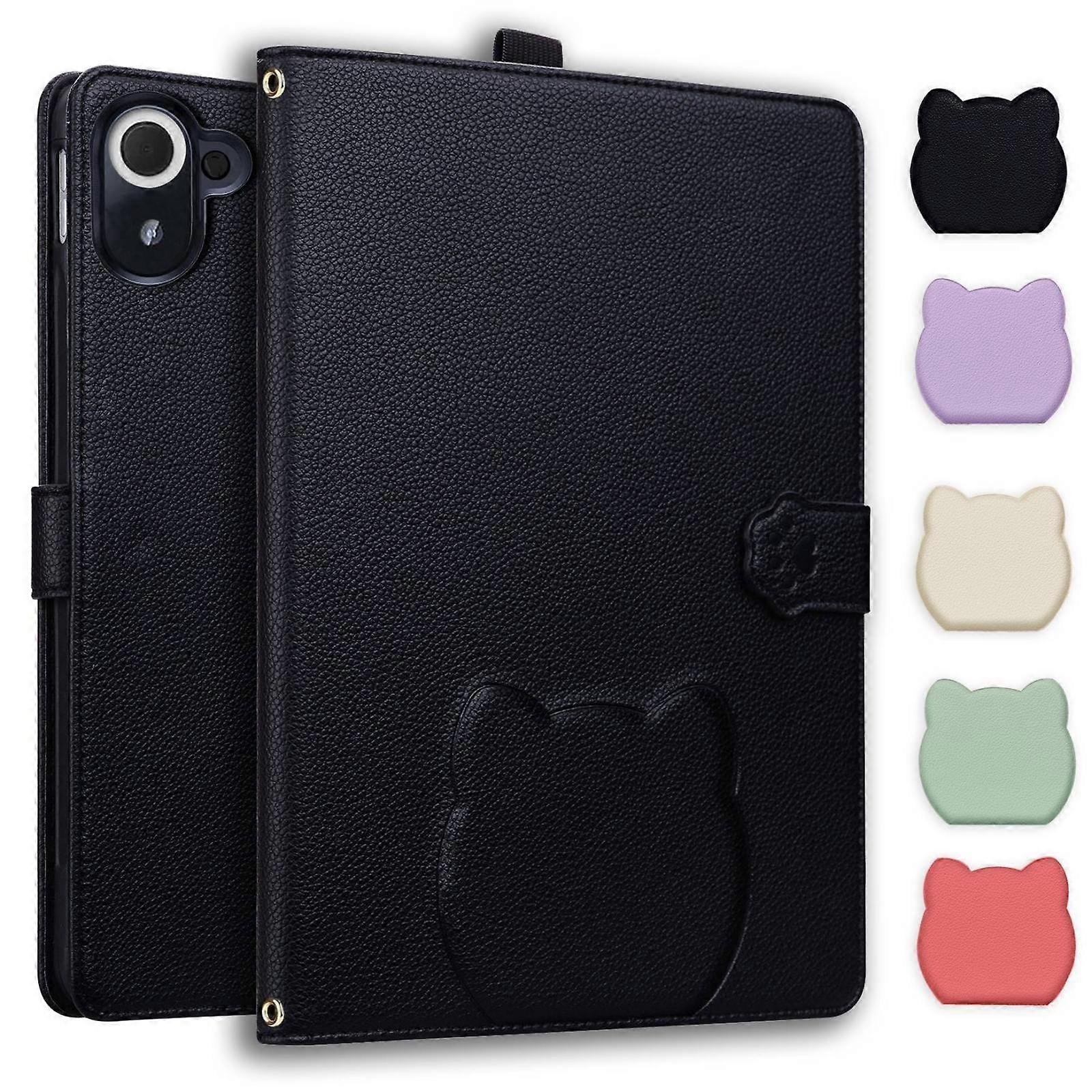 Cat Skin-feel Lychee lederen tablethoes