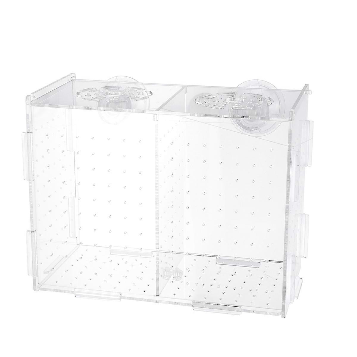 Aquarium Hatching Container Rectangular Isolation Box Fish Tank Breeding Box Transparent 7.9×5.9×3.9in Hatching 1Set