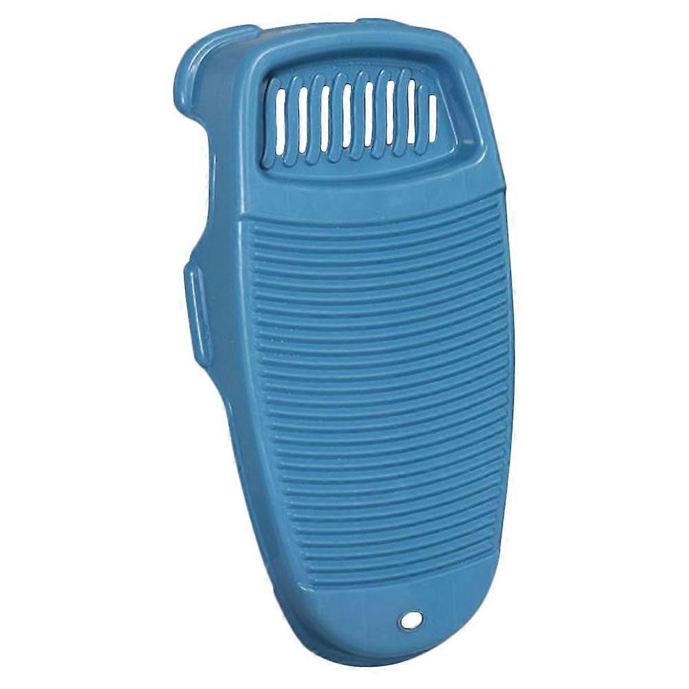 Blue Plastic Washboard for Hand Washing Clothes at Home with Handle Design