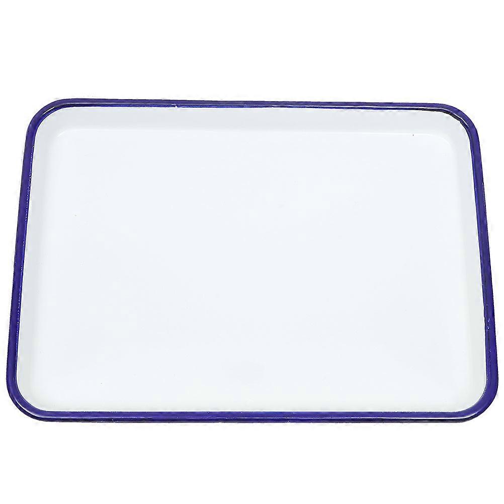 Enamel Baking Tray Multi Functional Roasting Dish for Oven Easy Clean Smooth Surface Family Dinners Desserts Shops