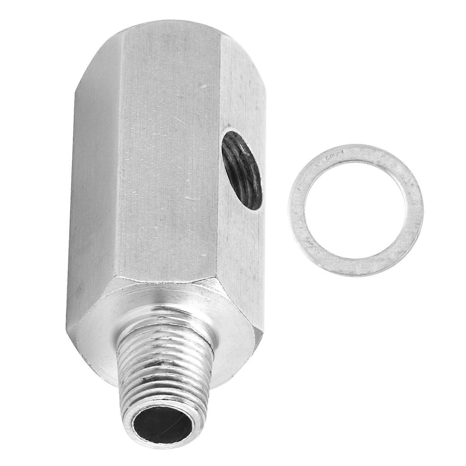 1/8in BSPT Oil Pressure Sensor Tee to NPT Adapter Stainless Steel Fitting for Turbo Supply Feed Line