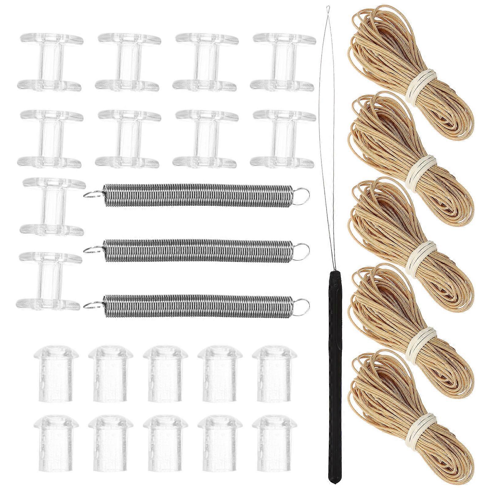 Rv Blind Repair Kit Pleated Shade Repair Tool Home Decoration Brown 8.3×0.2×0.2in Restringing 1Set