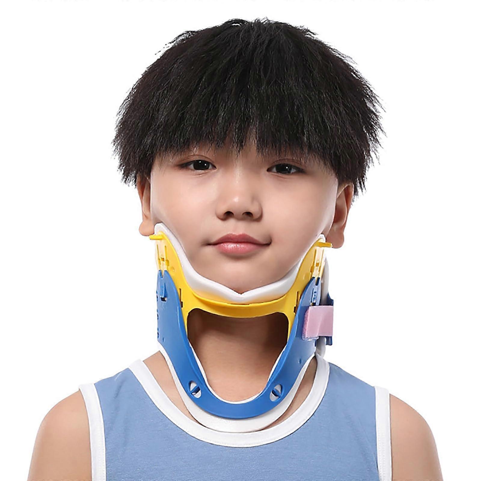Children's Neck Brace for Ages 3-10, Adjustable Height & Firmness, Open Design for Cervical Spine Support, Strong & Comfortable