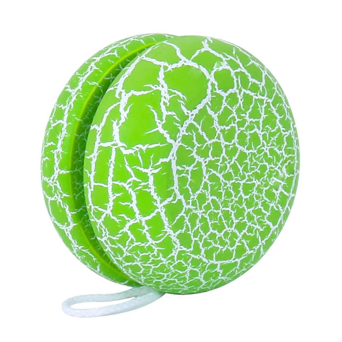 1 piece Yoyo toy for girls, colorful crack yoyo balls for boys and girls, promotes color recognition and wrist strengthening, green
