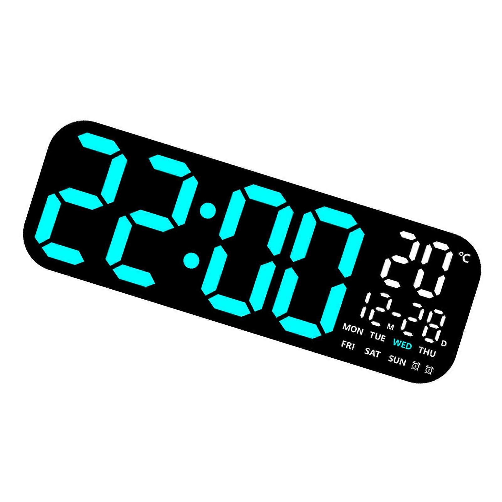 Modern Large Digital Wall Alarm Clock with Remote Control Count Up and Count Down Timer LED Display for Time Management Multicolor
