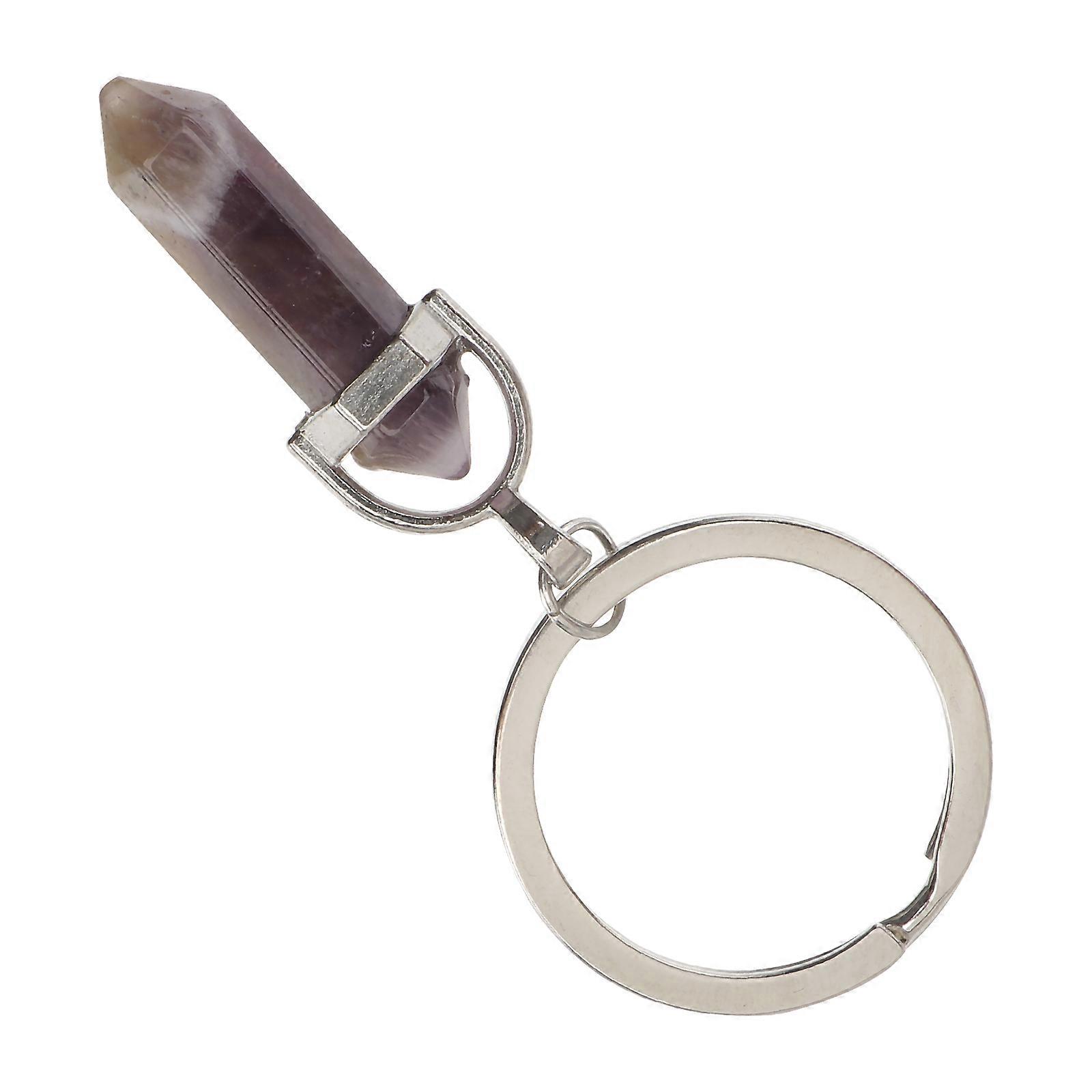 Fashionable Crystal Keychain with Silver Metal Pendant for Decorative Use and Longevity 1Pc