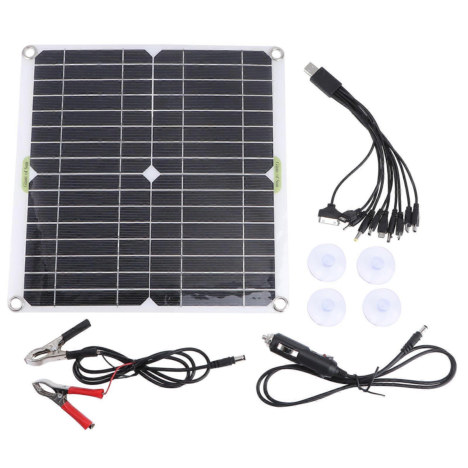 Monocrystalline Solar Module Portable Waterproof Dual USB Plus DC Output 1 Set